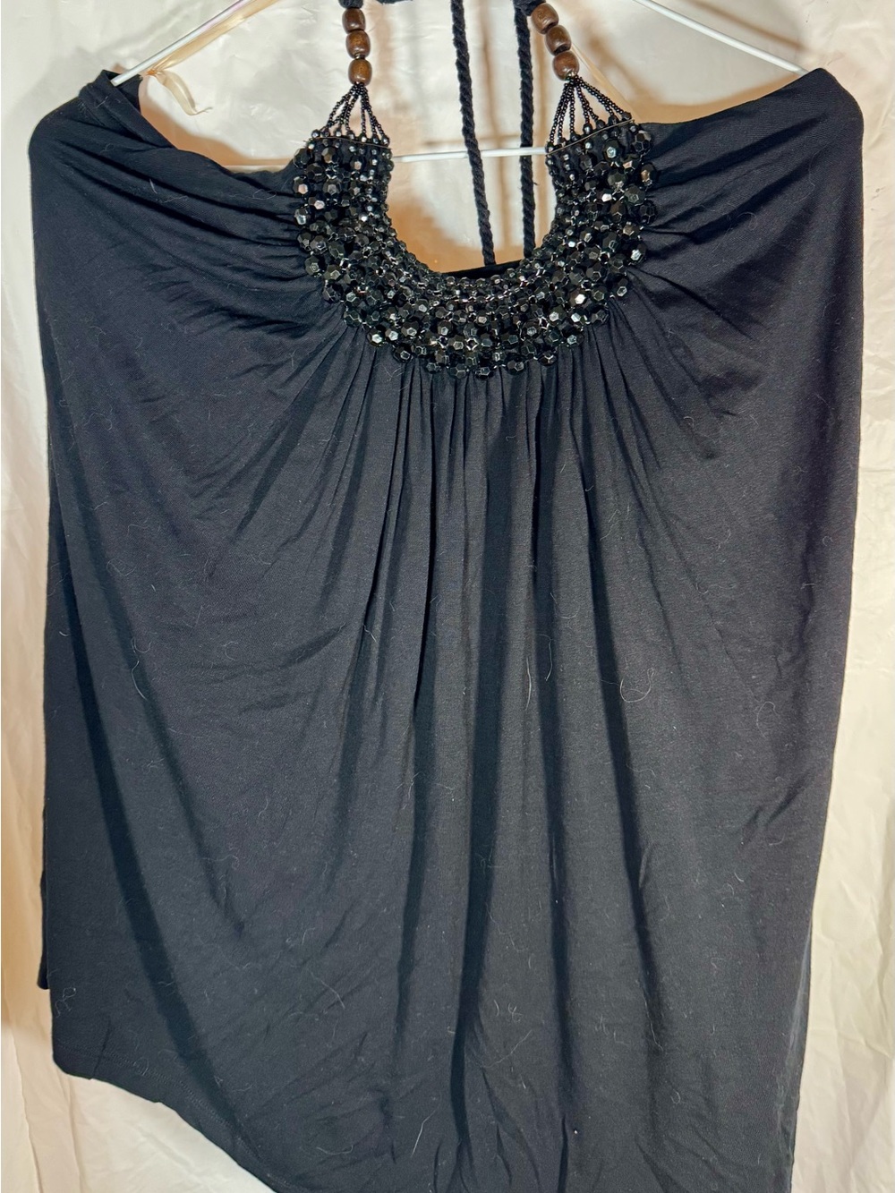 Cable & Gauge black halter top